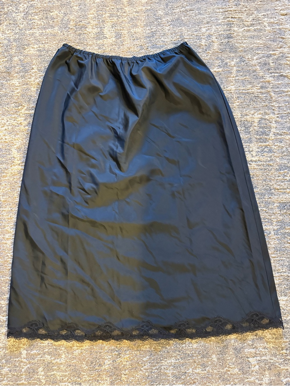 Classic Black Half Slip  with Lace Trim